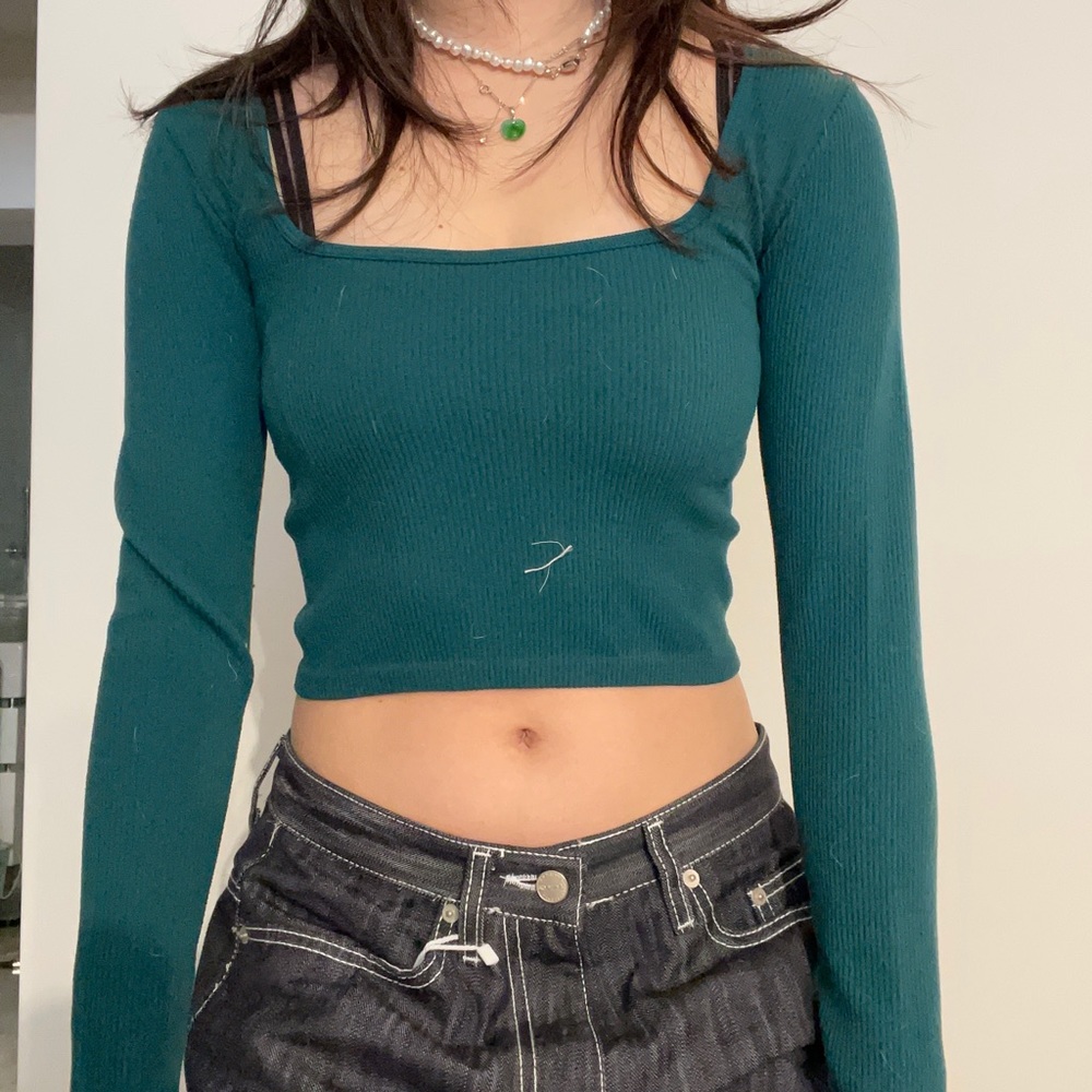 Zara - emerald green limitless contour seamless top